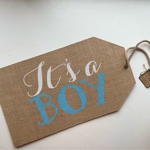 NWT Mud Pie Birth Announcement Door Tag